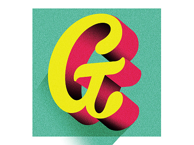 Letter G 36 Days Of Type 36 days of type 3d type capetown freelancer hand type illustrated type illustration lettering texture type typography vexel