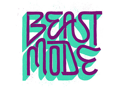 Beast Mode beast mode hand type illustrated type lettering ligature manga studio sans serif texture type typography vexel