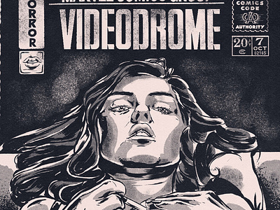 "Videodrome Comic Cover " Horror month illustration series