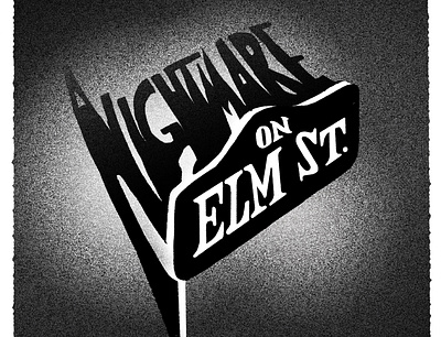 "A Nightmare on Elm Street" - Horror Typographic Series cinema elm street film noir freddy krueger goodtype halloween halloween series handlettering illustration letterer letters type typegang typetopia typism typography wes craven