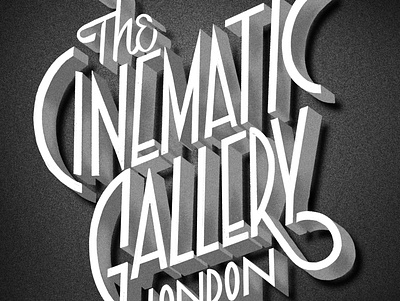 Cinematic gallery LONDON Typographic logo cinema cinematic gallery film makers film noir gallery goodtype hand type handlettering illustration letterer logotype london london gallery noir poster art posters typism typographer typography vintage film