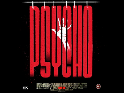 Alfred Hitchcocks "Psycho" Typographic film poster alfred hitchcock cinema cinematic gallery film noir freelance designer hand crafted type hand drawn type letterer lettering letters logotype movie poster nostalgia popculture psycho thriller typographer typographic art typographic poster vhs