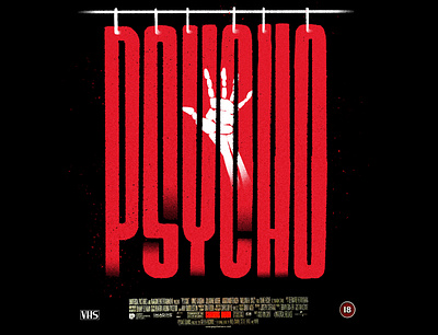 Alfred Hitchcocks "Psycho" Typographic film poster alfred hitchcock cinema cinematic gallery film noir freelance designer hand crafted type hand drawn type letterer lettering letters logotype movie poster nostalgia popculture psycho thriller typographer typographic art typographic poster vhs