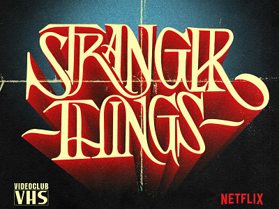 "Stranger Things" typographic movie poster