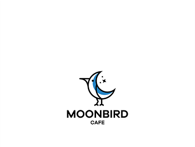 MOONBIRD Cafe branding design logo