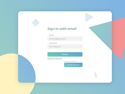 Simple Sign-In Design Concept by Tushar Kashyap on Dribbble
