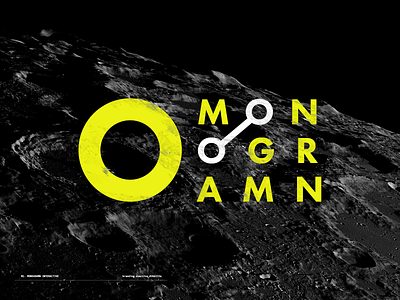 Monogram black brand design logo monogramn space yellow