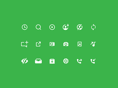 Grasshopper icons app camera chat iconography icons illustration inbox mobile phone search ui user