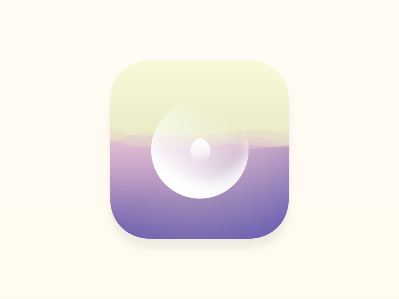 Wavefully Icon light soft wave mindfulness meditation icon app ios