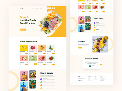 Grocery website homepage design