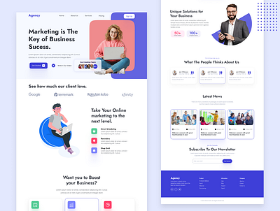 Digital Marketing Agency. agency app design branding clean design colourful desig design digital digital agency first shot homepage illustration logo typography ui ux web design