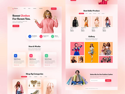 Fashion | Clothing E-Commerce Website. branding clean design clothes shop clothing concept daily ui design e comerce e comerce shop fashion fashion brand figma flat homepage illustration minimal shopify ui ux website