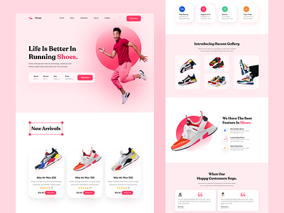 Shoes Website UI Design.