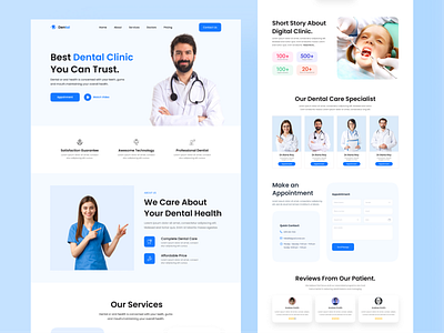 Dental Landing Page UI Design. by Khaled 👑 on Dribbble