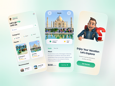 Travel App Concept. adventure app app ui branding clean clean design design explore innovation minimal minimalist mobile tourism app travel travel agency travel app trip ui ux vacation