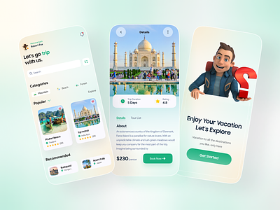 Travel App Concept.
