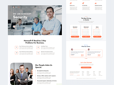 Nanosoft -IT Solutions and Services Landing Page.