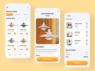 Lamp e-commerce app concept