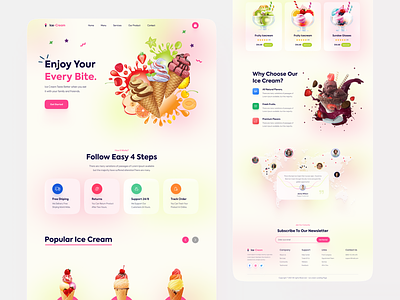 Ice Cream landing page.