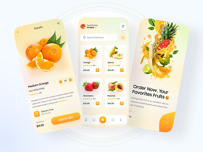 Groceries Shopping - Mobile App by Khaled 👑 on Dribbble