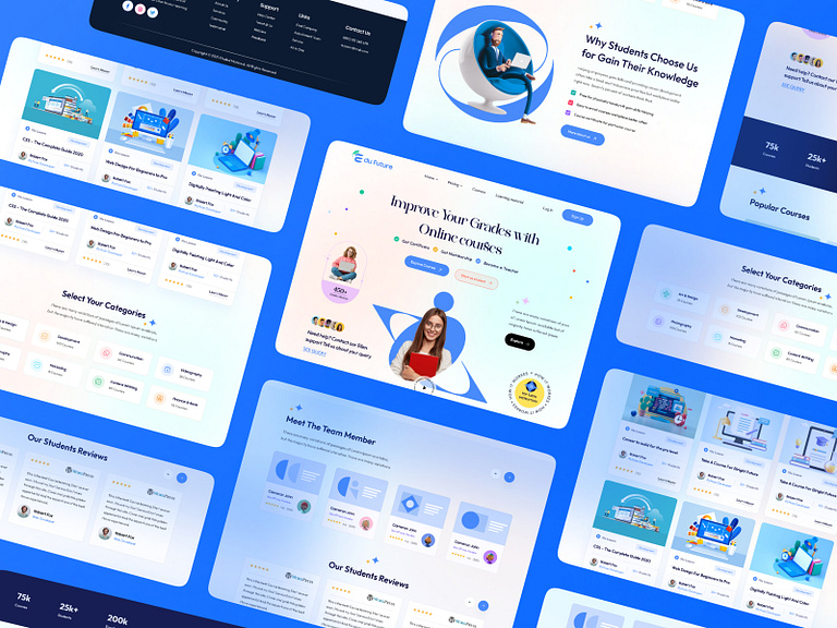 Edu Future - Course Landing Page by Khaled 👑 on Dribbble