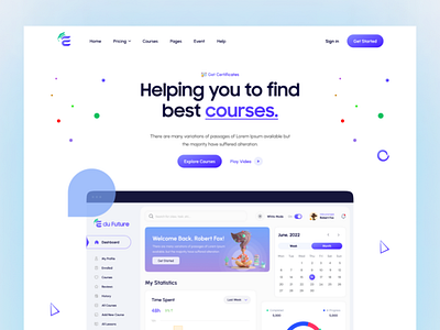 Edu Future - Online Course website header design