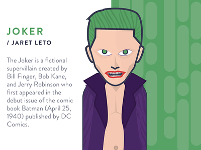 Jaret Leto Joker Suicide Squad avatar character comic dc design joker squad suicide