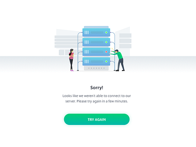 Error State artwork error page error state illustration server ui ux