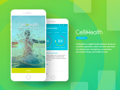 CelliHealth App apps design health platform ui ux visual design
