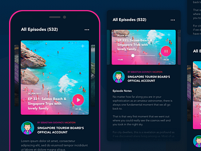 Daily UI Inspiration: Podcast App apps audio concept design digital audio episodic illustration player podcast ui ux visual design