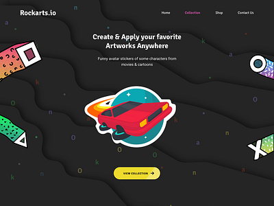 Rockarts.Io campaign creative design event interactive landing page product segment ui design user experience user interface website