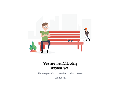 You are not following anyone yet. color design friends illustration ui ux