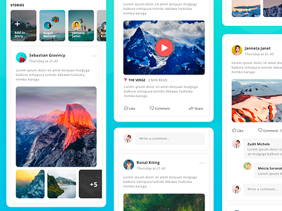 Social Feed by Rizki Mardita 🕺 for The Design Thinker on Dribbble