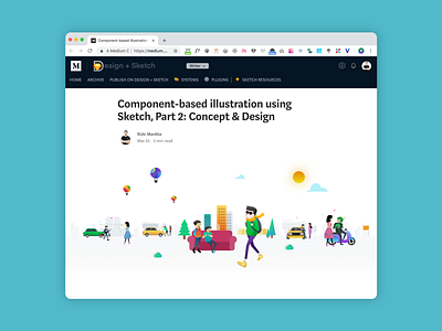 Component-based illustration using Sketch 🕺 component library design illustration sketch sketchapp user interface