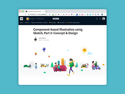 Component-based illustration using Sketch 🕺