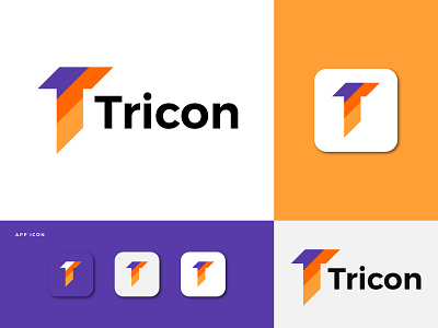 Modern T letter logo design for Tricon