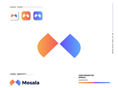 Modern M letter logo design for MOSALA