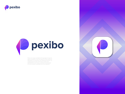 P modern letter logo for pexibo abstract logo branding creative logob graphic design graphics design logodesigner logofolio logos modern logo p logo mark p logos p letter