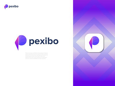 P modern letter logo for pexibo