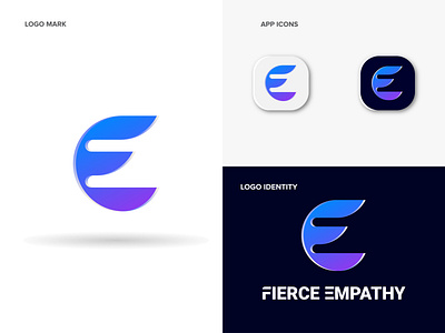 Fierce Empathy - Brand identity | modern E letter logo design