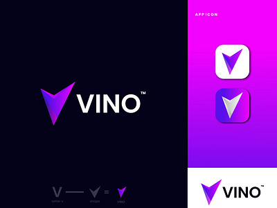 Modern V Letter Logo | Letter Logo Design | App Logo
