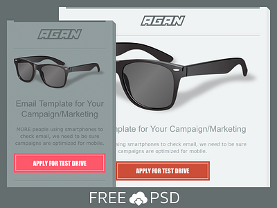 Agan - Responsive Email Marketing Template (Free PSD) design download email free free psd freebie ios iphone psd psddd template ui