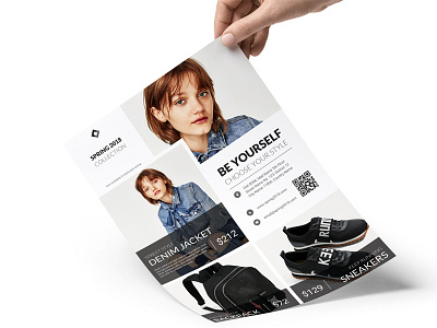 Spring2018 : Fashion Retail Flyer a4 brochure campaign catalog envato flyer flyer template layout poster promotion simple white