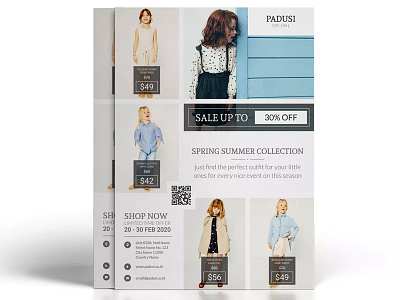 Padusi : Fashion Retail Flyer a4 brochure campaign catalog envato flyer layout poster promotion simple template white