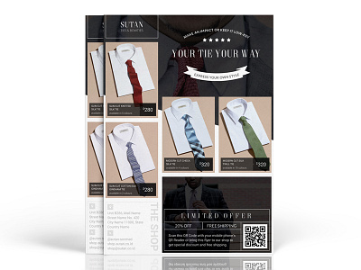 Sutan : Fashion Marketing Flyer a4 brochure campaign catalog envato flyer layout poster promotion simple template white