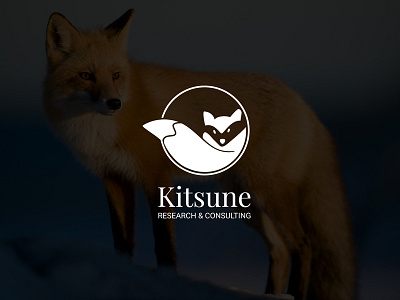 Kitsune : Negative Space Fox Logo brand branding envato illustration logo logo template minimal monogram negative space simple vector white space