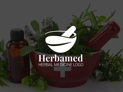 Herbamed : Herbal Medicine Logo Template alternative ayurveda healthcare herbal leaf logo template medical medicine natural organic pharmacy therapy