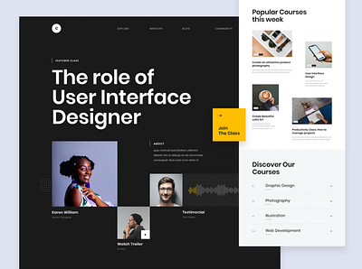 Online Course Platform design graphic design illustration online courses typography ui ux