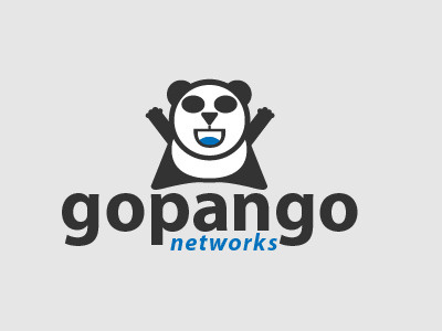 gopango networks logo gopango illustrator logo panda valencia vector