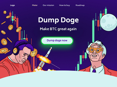 Illustration for crypto landing page